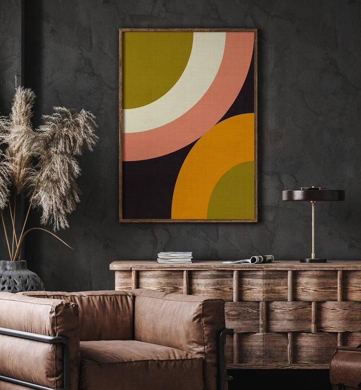 Transform your space with GEO SHAPES FALL XXI ROUNDED, ABSTRACT PAINTINGS by Ana Rut Bre for modern home decor.