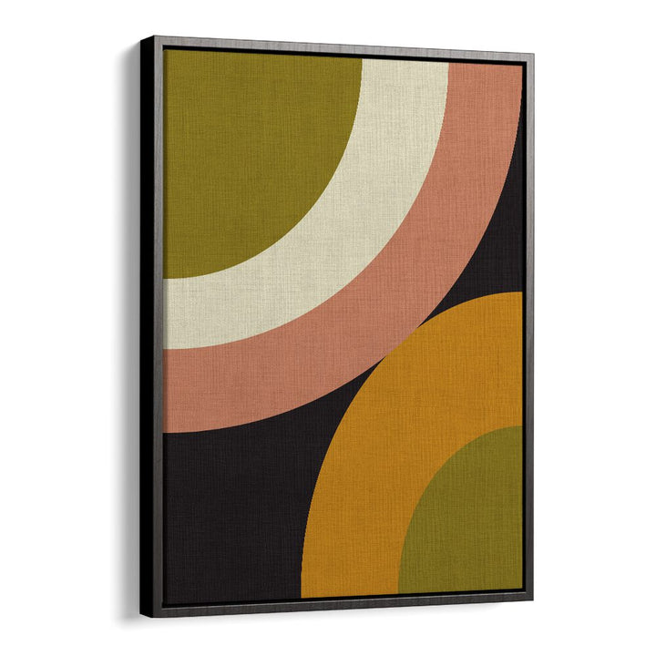 GEO SHAPES FALL XXI ROUNDED, ABSTRACT PAINTINGS showcase vibrant colors and shapes, perfect for modern home decor.