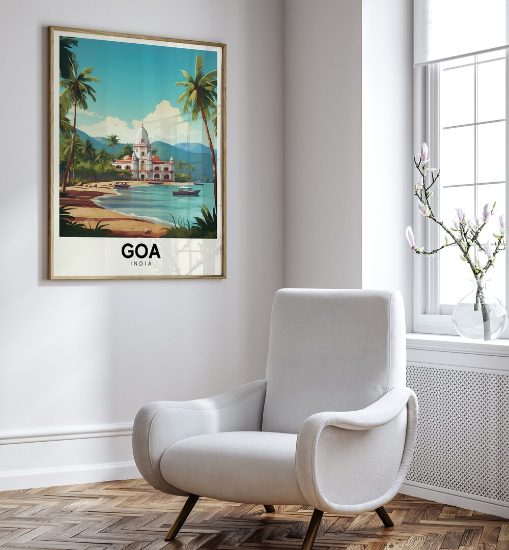 goa travel posters Artwork III placed on a Wall