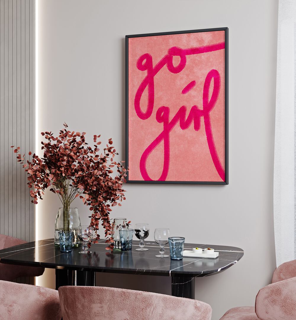 Elevate your space with GO GIRL, FASHION POSTERS by Raissa Oltmanns, a stunning canvas art piece.