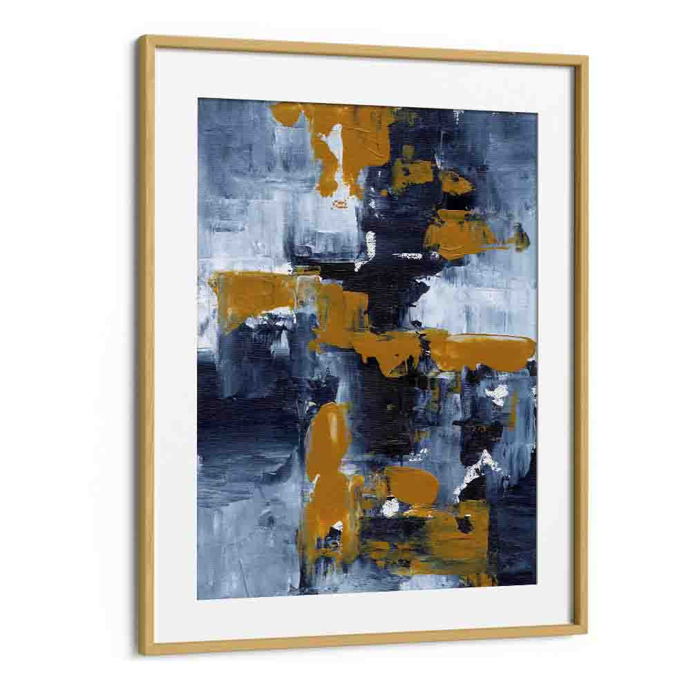 GOLD RUSH, ABSTRACT PAINTINGS by Ejaaz Haniff features vibrant colors and emotion in a stunning framed piece.