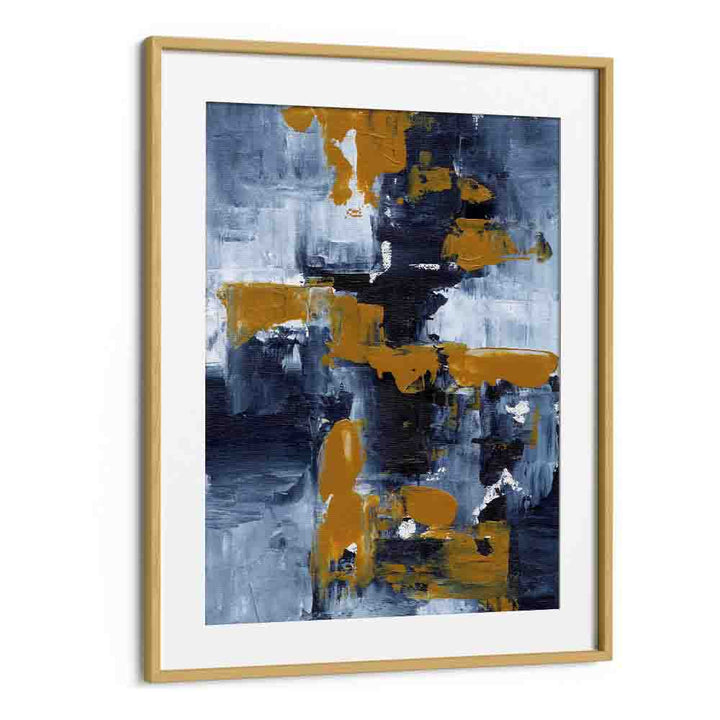 GOLD RUSH, ABSTRACT PAINTINGS by Ejaaz Haniff features vibrant colors and emotion in a stunning framed piece.