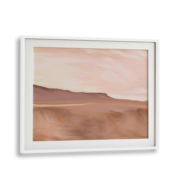 Elevate your decor with exquisite GOLDEN, LANDSCAPE PAINTINGS in a chic white frame, adding elegance to any space.