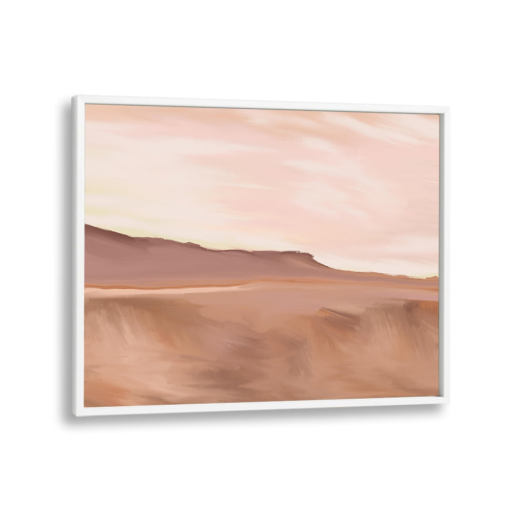 Stunning GOLDEN, LANDSCAPE PAINTINGS in a white frame, perfect for elevating your decor with elegance and tranquility.