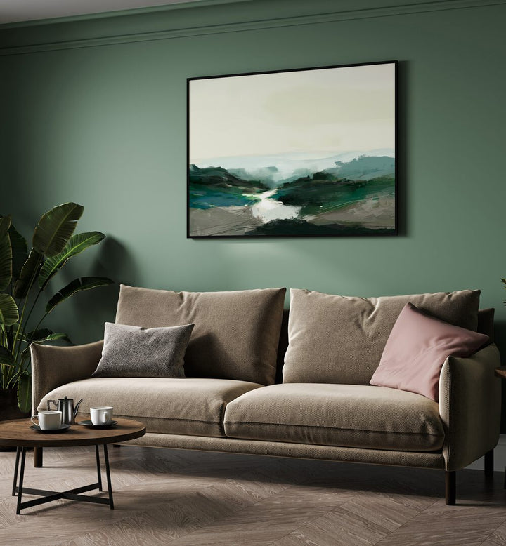 Transform your space with HIGH LAND VIEW, LANDSCAPE PAINTINGS by Dan Hobday, showcasing serene natural beauty.