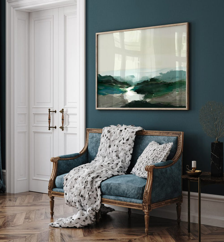 Elegant HIGH LAND VIEW, LANDSCAPE PAINTINGS by Dan Hobday, enhancing spaces with serene natural beauty.