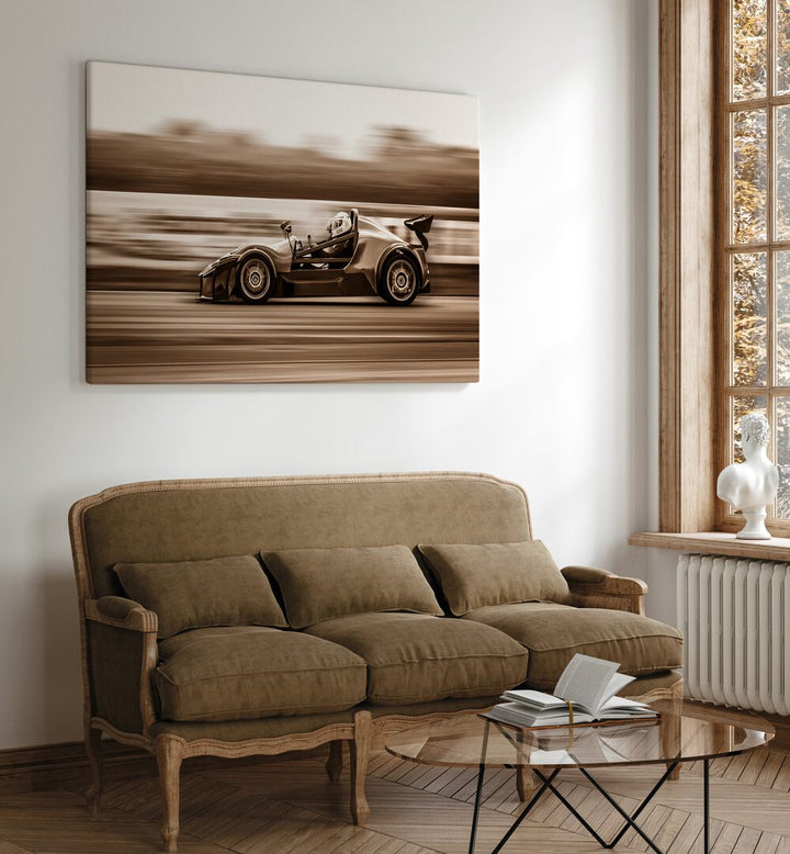 high speed dane car poster Artwork III placed on a Wall