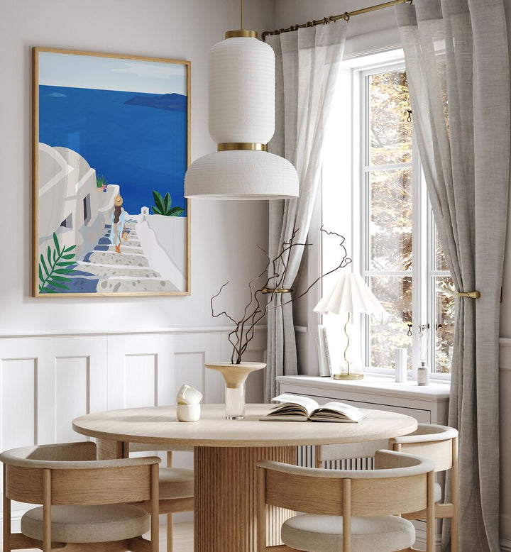 Stunning INTO THE BLUE, TRAVEL POSTERS by Petra Lidze add elegance and modern artistry to your space.