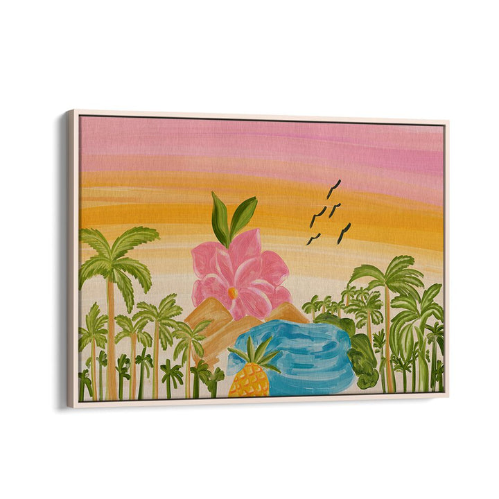 Vibrant ISLAND, LANDSCAPE PAINTINGS featuring tropical scenes, perfect for enhancing your decor with nature's beauty.
