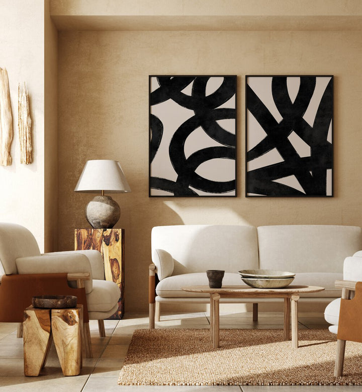 Elegant JAPANESE INK SET, SET OF 2 PAINTINGS transforms your space with timeless artistry and modern decor.