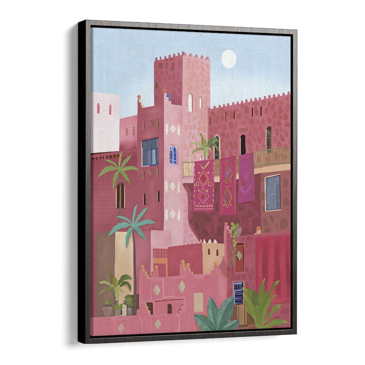 KASHBAH, TRAVEL POSTERS showcase vibrant architecture by Petra Lidze, perfect for modern art lovers.