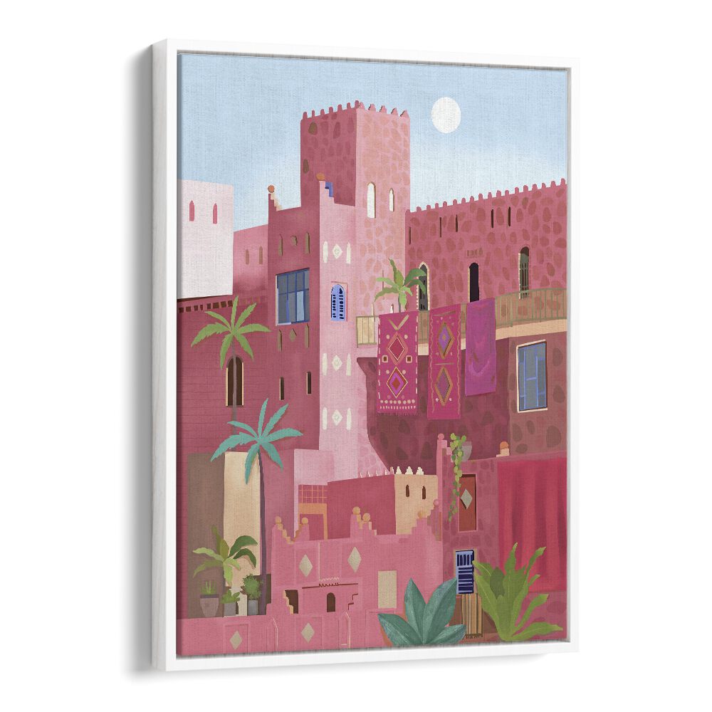 KASHBAH, TRAVEL POSTERS showcase vibrant architecture and charm, perfect for modern art lovers by Petra Lidze.