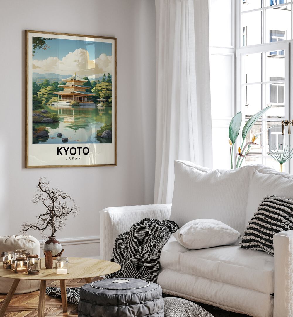 kyoto reverie travel posters Artwork III placed on a Wall