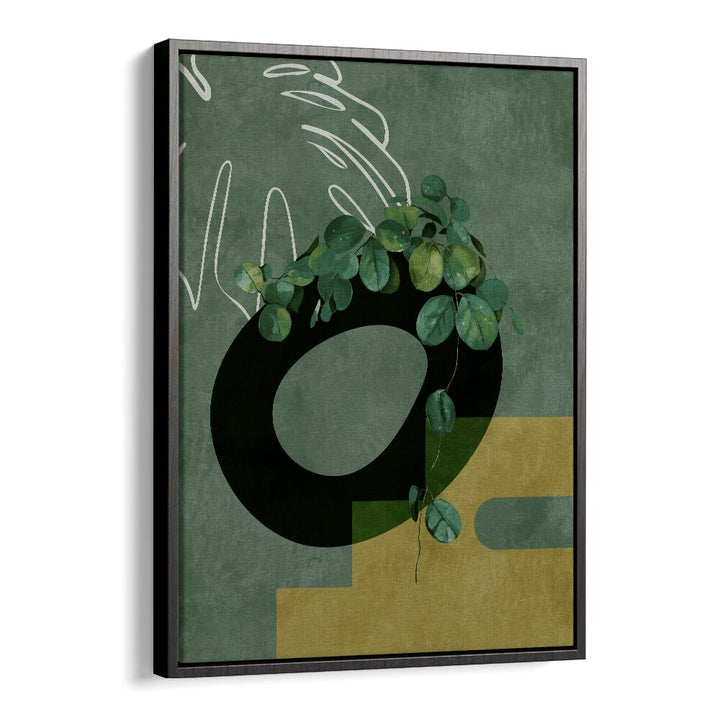 Botanical art print "LEAVES MORE IV, FLORAL FLOWER PAINTINGS" by Ana Rut Bre, featuring lush greenery and elegant design.