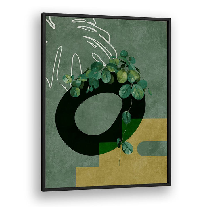 Stunning LEAVES MORE IV, FLORAL FLOWER PAINTINGS by Ana Rut Bre, showcasing vibrant greenery and modern design.