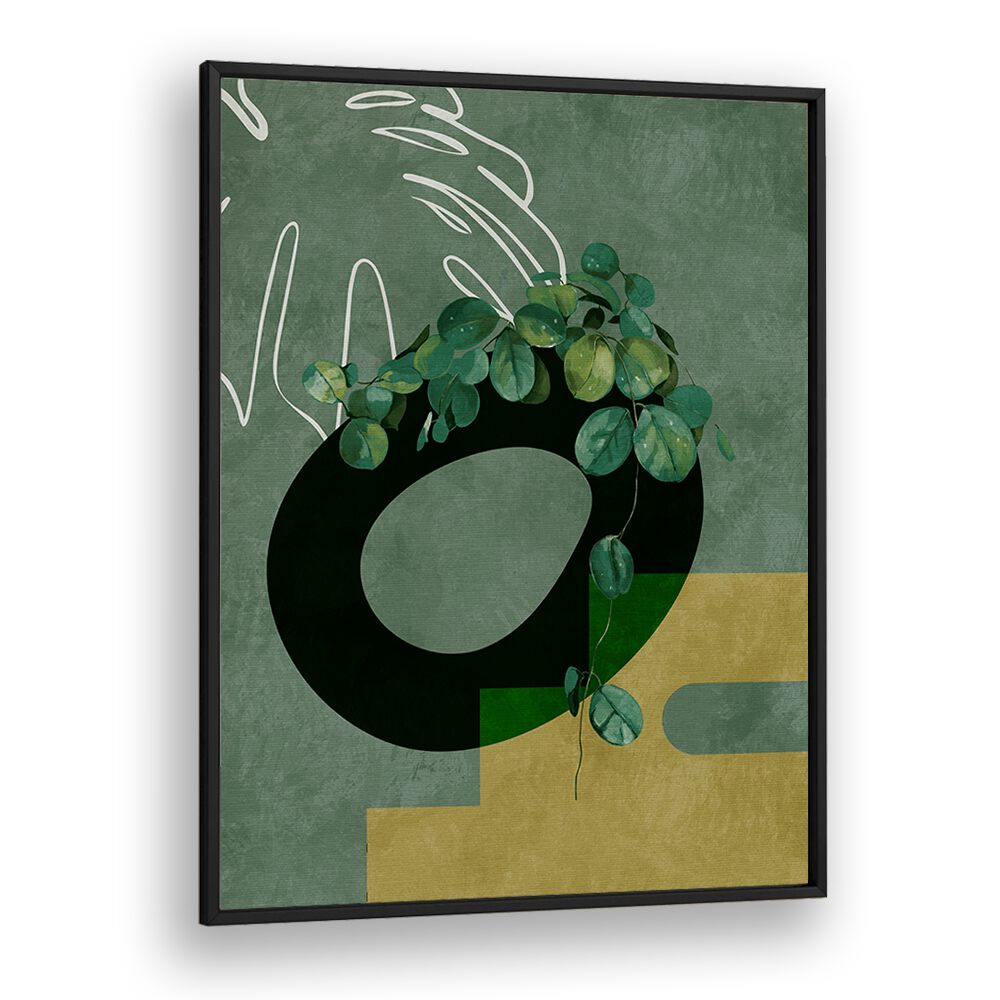 Stunning LEAVES MORE IV, FLORAL FLOWER PAINTINGS by Ana Rut Bre, showcasing vibrant greenery and modern design.