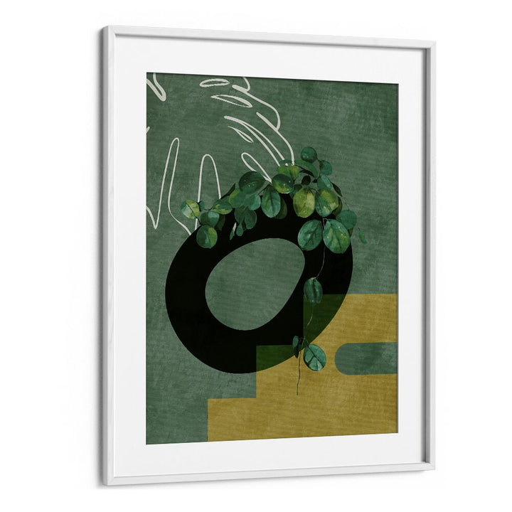 Stunning LEAVES MORE IV, FLORAL FLOWER PAINTINGS by Ana Rut Bre, showcasing vibrant greenery in a modern framed print.