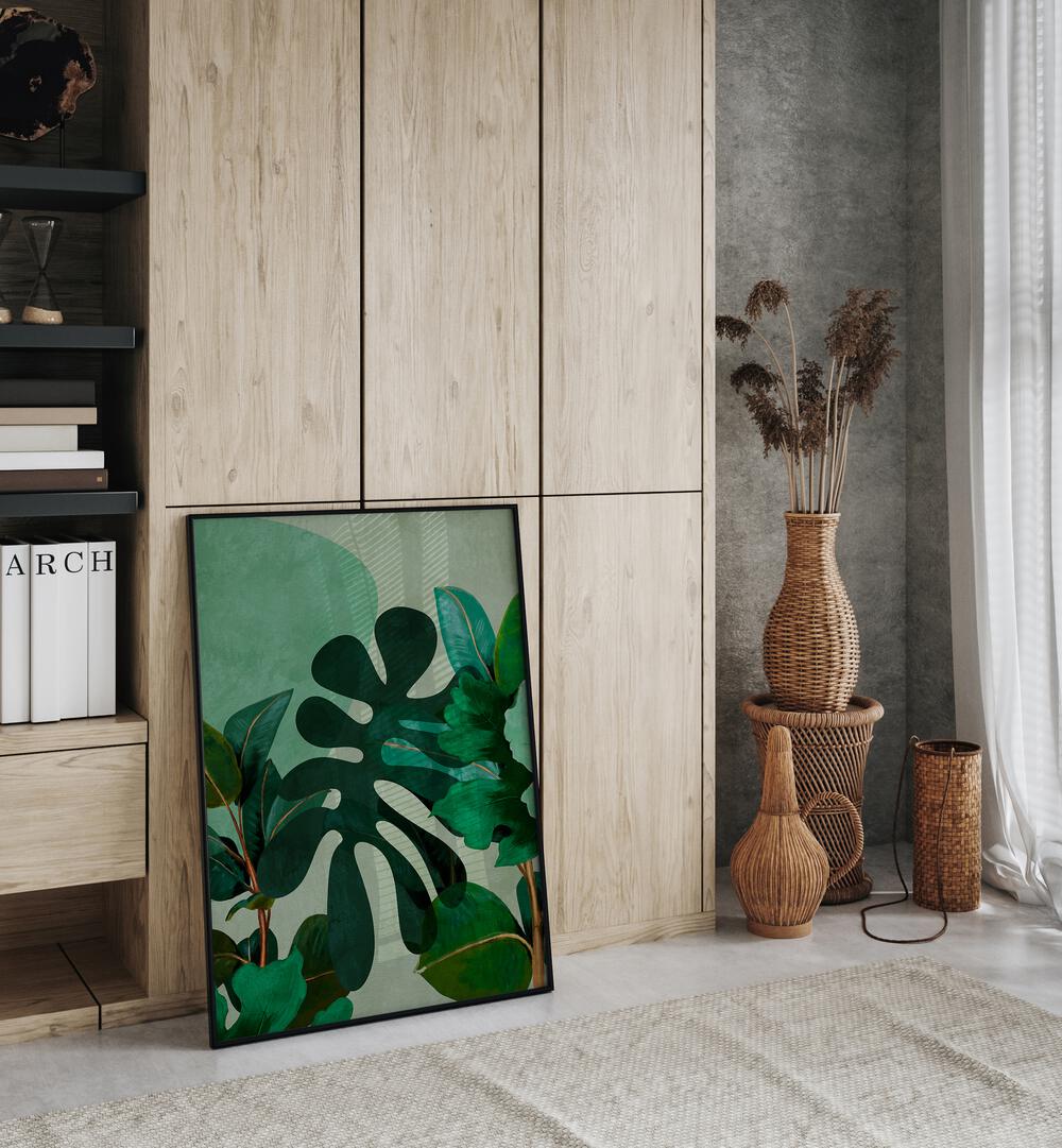 Elegant LEAVES MORE VIII - KOPIE, FLORAL FLOWER PAINTINGS by Ana Rut Bre enhances your space with botanical beauty.