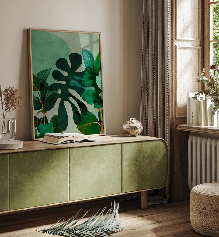 Transform your space with LEAVES MORE VIII - KOPIE, FLORAL FLOWER PAINTINGS by Ana Rut Bre, showcasing vibrant botanical art.
