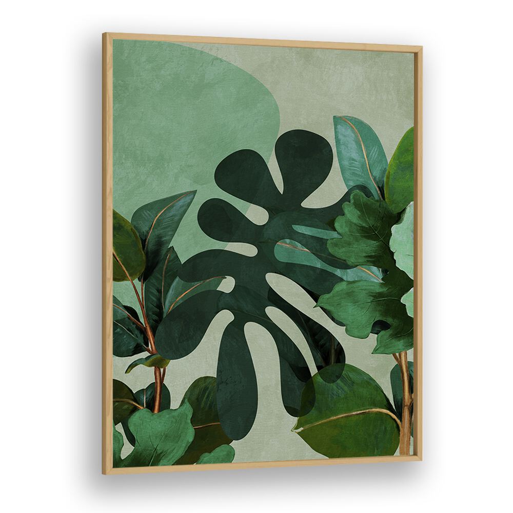 Elegant LEAVES MORE VIII - KOPIE, FLORAL FLOWER PAINTINGS by Ana Rut Bre, framed botanical art perfect for any space.