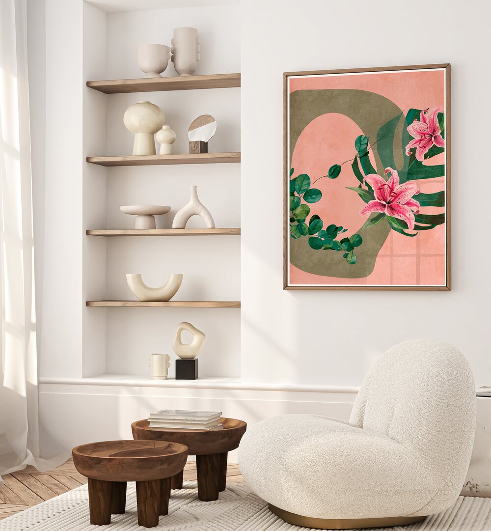 Transform your space with LEAVES MORE XI - KOPIE, FLORAL FLOWER PAINTINGS by Ana Rut Bre, showcasing vibrant botanical art.