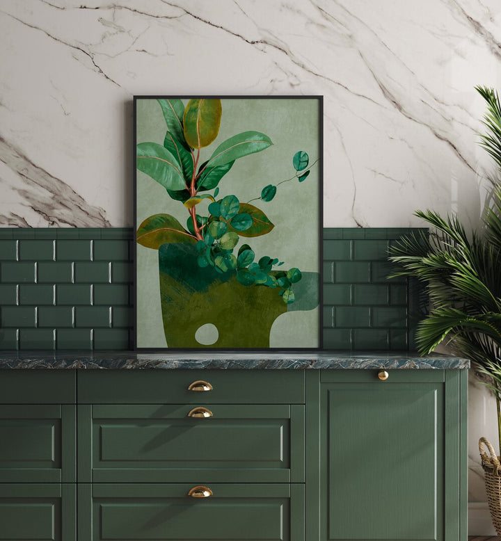 LEAVES MORE XII, FLORAL FLOWER PAINTINGS by Ana Rut Bre, showcasing vibrant botanical art to elevate your space.