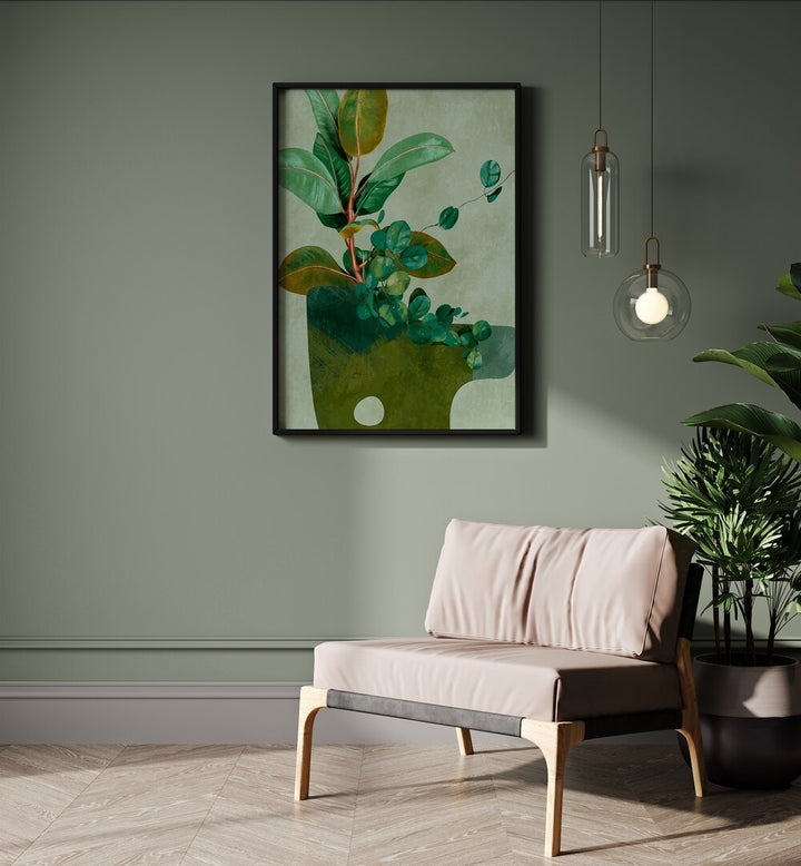 Transform your space with LEAVES MORE XII, FLORAL FLOWER PAINTINGS by Ana Rut Bre, celebrating nature's elegance.