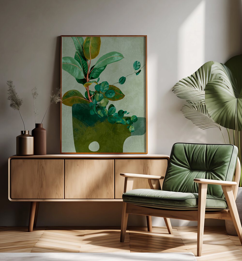 LEAVES MORE XII, FLORAL FLOWER PAINTINGS by Ana Rut Bre brings nature's elegance to your modern art space.