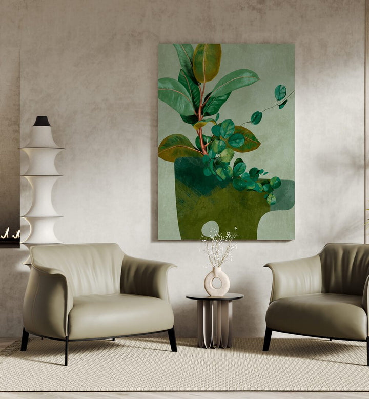 Transform your space with LEAVES MORE XII, FLORAL FLOWER PAINTINGS by Ana Rut Bre, celebrating nature's elegance.