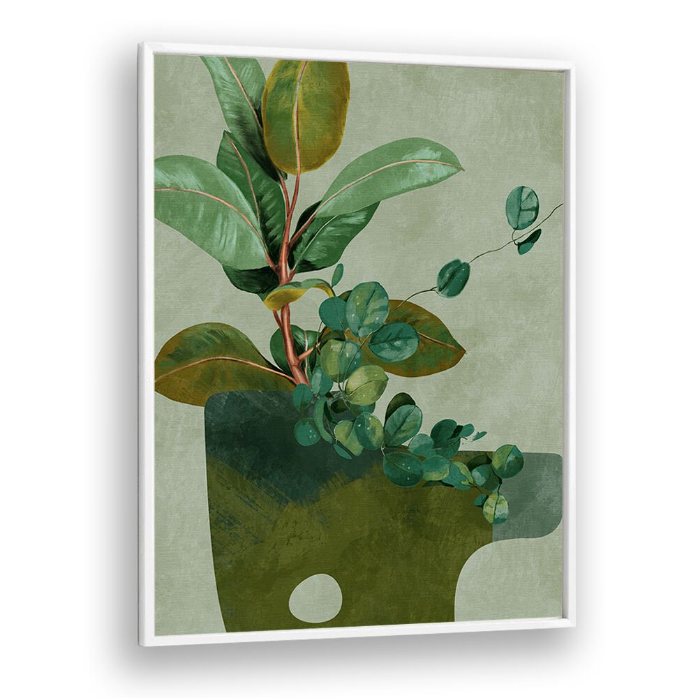 Stunning LEAVES MORE XII, FLORAL FLOWER PAINTINGS by Ana Rut Bre, perfect for modern art lovers. Transform your space!