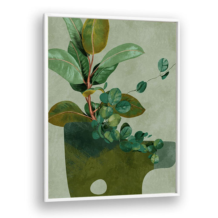 Stunning LEAVES MORE XII, FLORAL FLOWER PAINTINGS by Ana Rut Bre, perfect for modern art lovers. Transform your space!