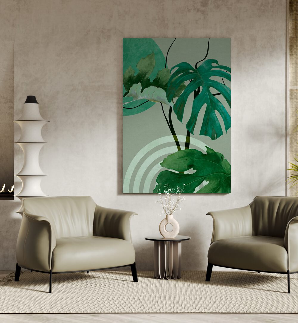 Transform your space with LEAVES MORE XII - KOPIE, FLORAL FLOWER PAINTINGS by Ana Rut Bre, showcased on premium canvas.