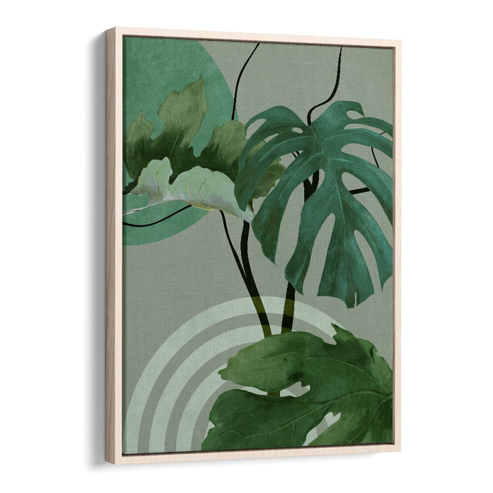 Transform your space with LEAVES MORE XII - KOPIE, FLORAL FLOWER PAINTINGS by Ana Rut Bre in an oak floater frame.