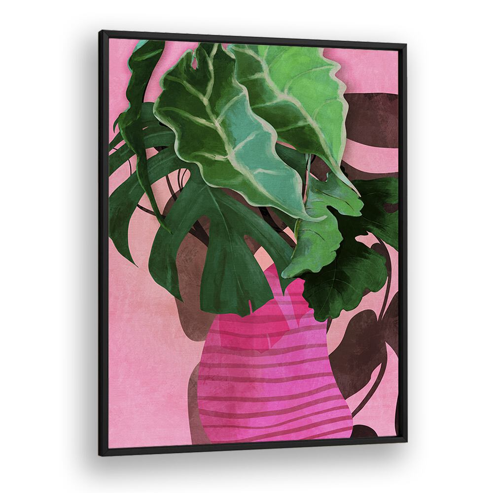 "LEAVES MORE XIII, FLORAL FLOWER PAINTINGS by Ana Rut Bre features vibrant botanicals, perfect for elevating your space."