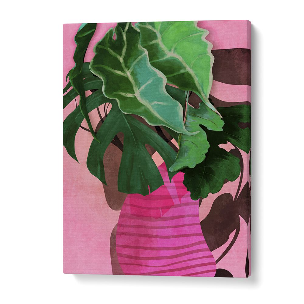 "LEAVES MORE XIII, FLORAL FLOWER PAINTINGS by Ana Rut Bre adds vibrant botanical beauty to any space."