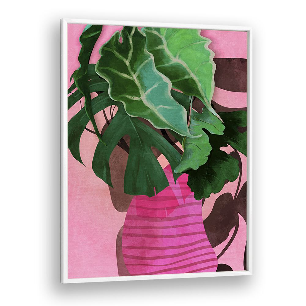 "LEAVES MORE XIII, FLORAL FLOWER PAINTINGS by Ana Rut Bre adds a vibrant touch to any room with its botanical elegance."