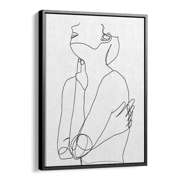 Elegant LINE DRAWING OF WOMAN III, a striking line art painting by Sharyn Burs, adds sophistication to any space.