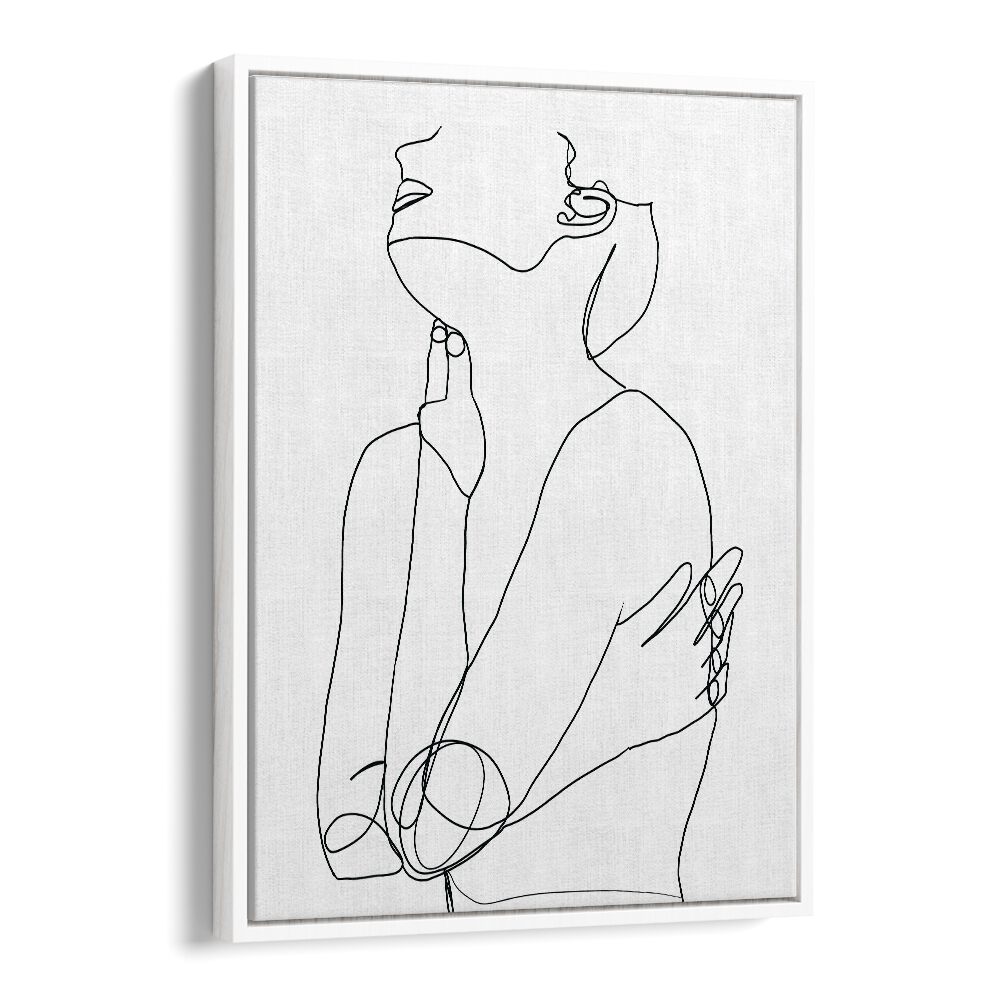 Elegant LINE DRAWING OF WOMAN III, a stunning line art painting by Sharyn Burs, perfect for modern decor.
