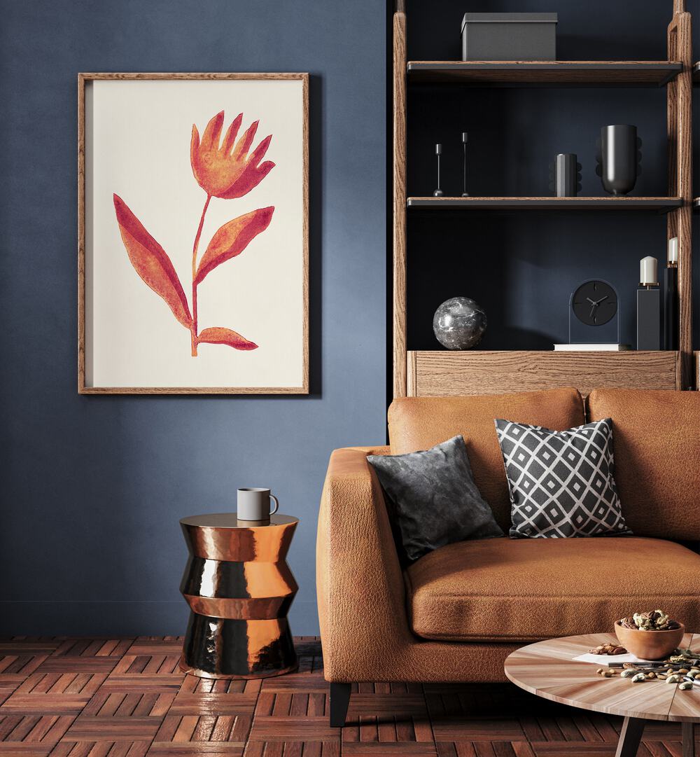 Vibrant LINOCUT FLOWER VIVA MAGENTA, FLORAL FLOWER PAINTINGS by Alisa Galitsyna enhances any living space.