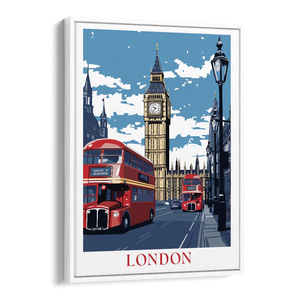 london dreams III travel posters in White Floater Frame