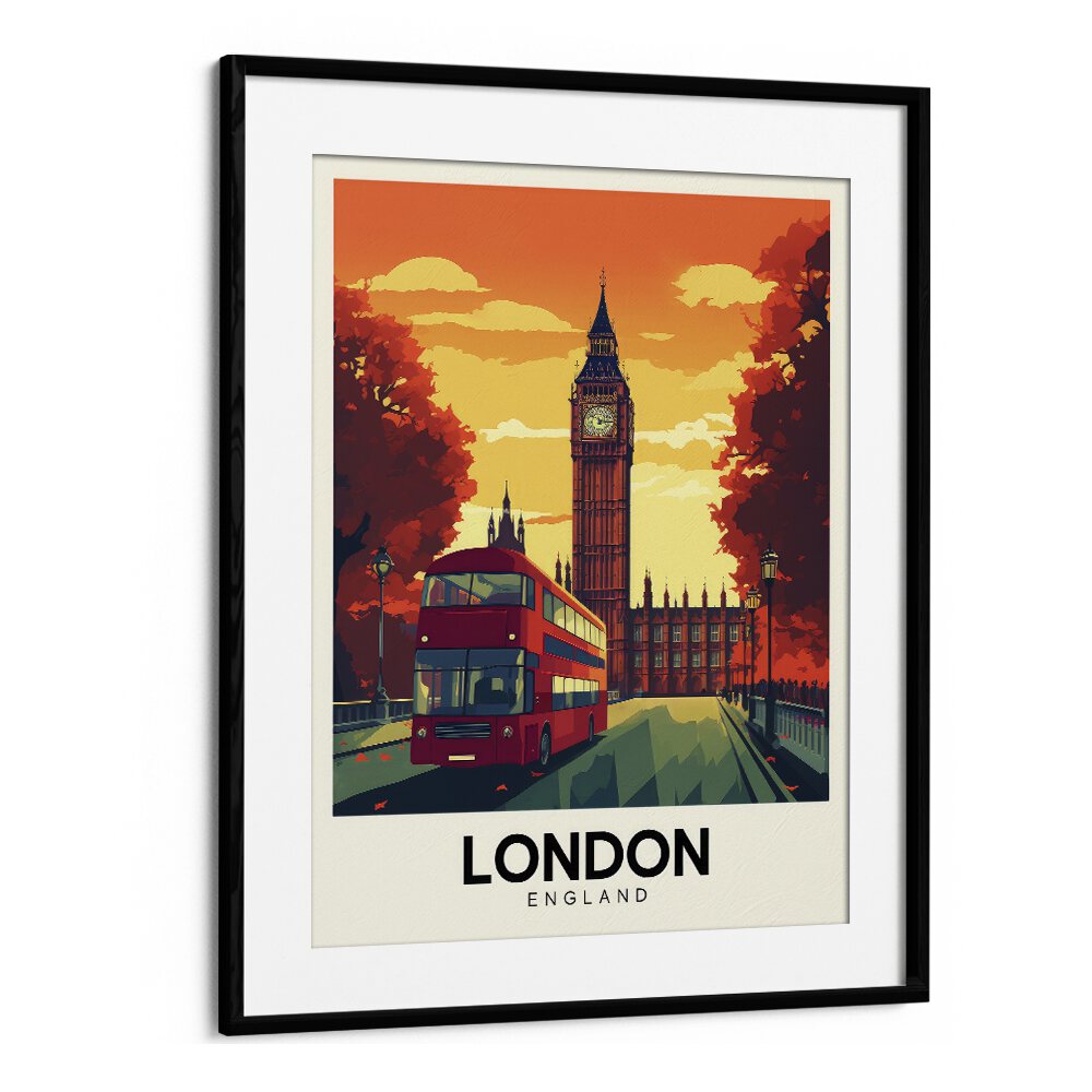 london-england I travel posters in Black Frame With Mount