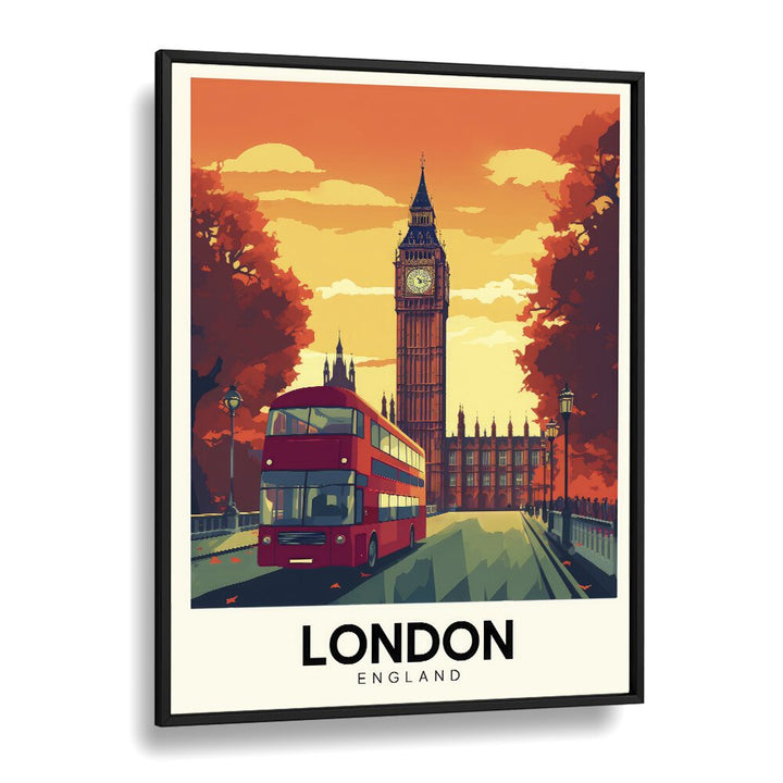 london-england I travel posters in Black Plain Frame