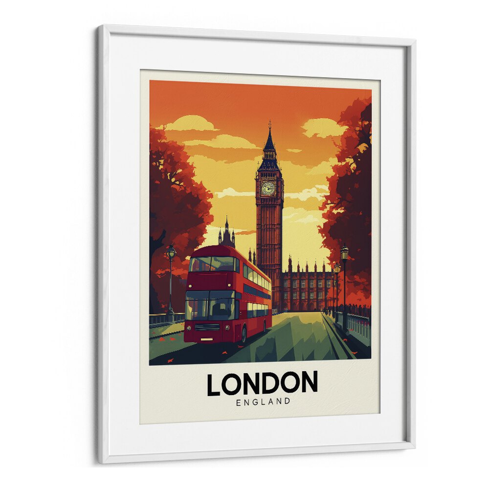 london-england I travel posters in White Frame With Mount