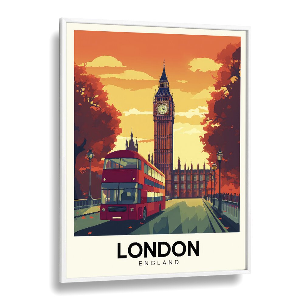 london-england I travel posters in White Plain Frame