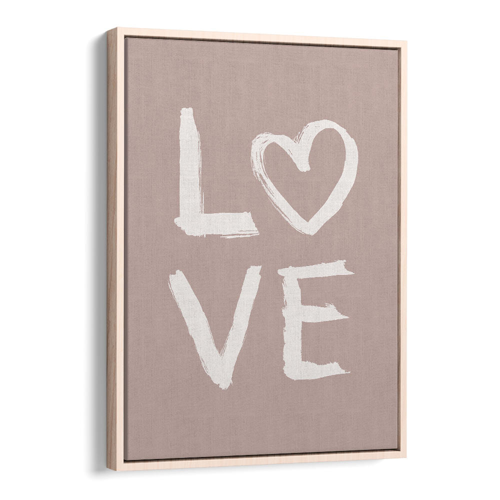 Vibrant LOVE TOOTHY PINK, QUOTES poster in an oak wood frame, perfect for home or office decor.