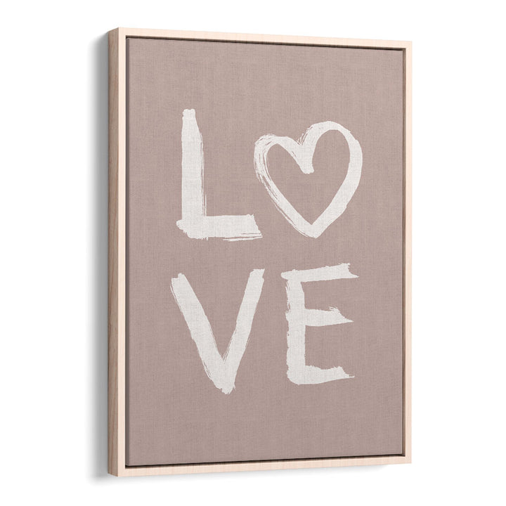 Vibrant LOVE TOOTHY PINK, QUOTES poster in an oak wood frame, perfect for home or office decor.