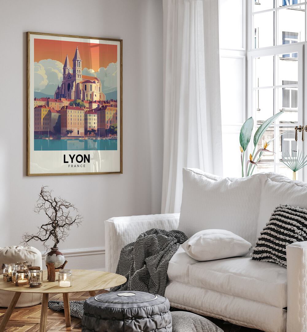 lyon-france I travel posters Artwork I placed on a Wall