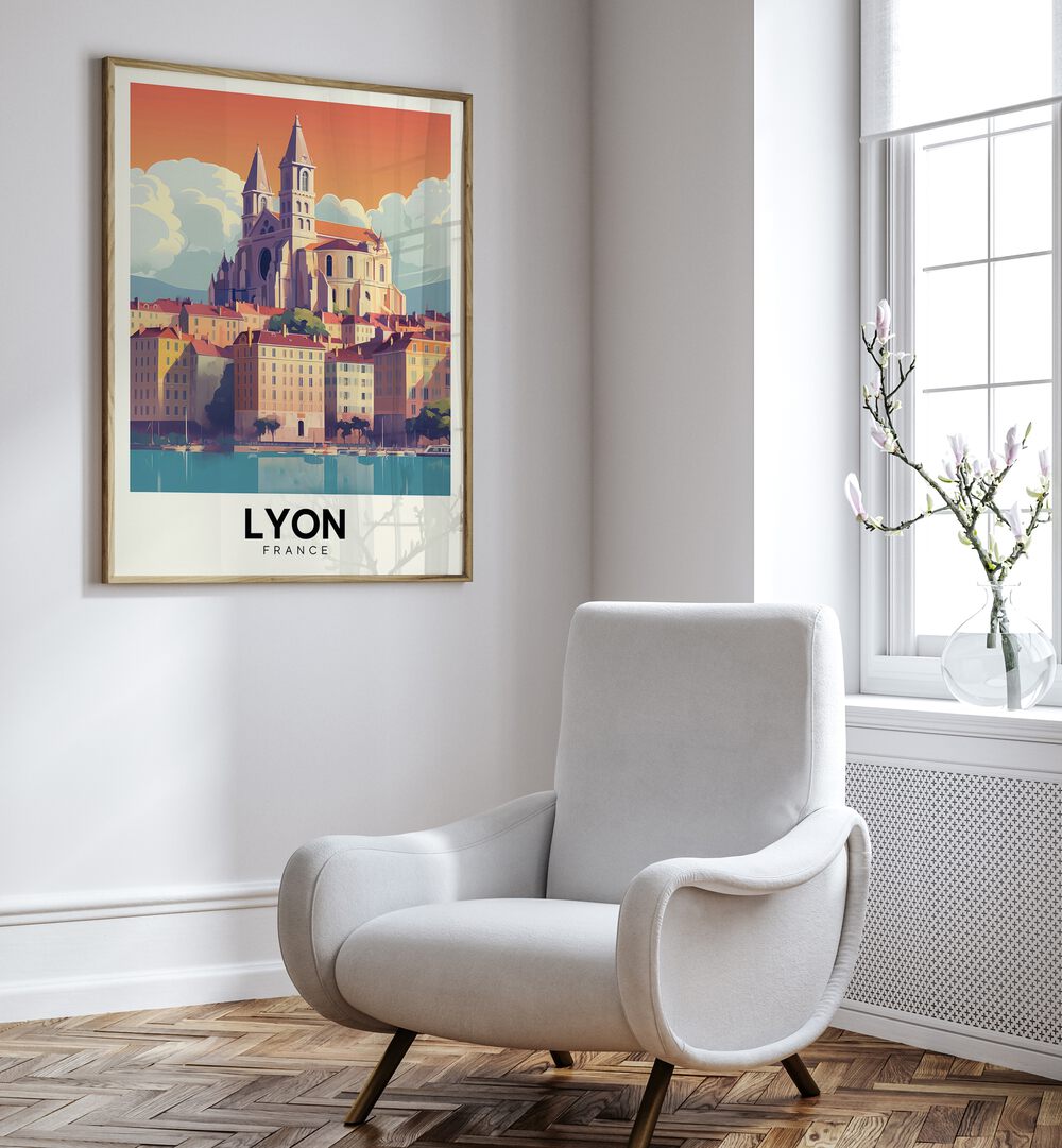 lyon-france I travel posters Artwork III placed on a Wall