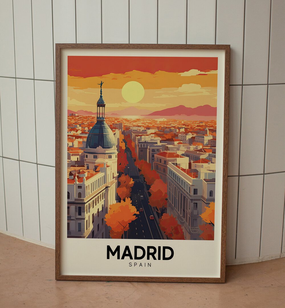 madrid-spain  travel posters Artwork IV placed on a Wall