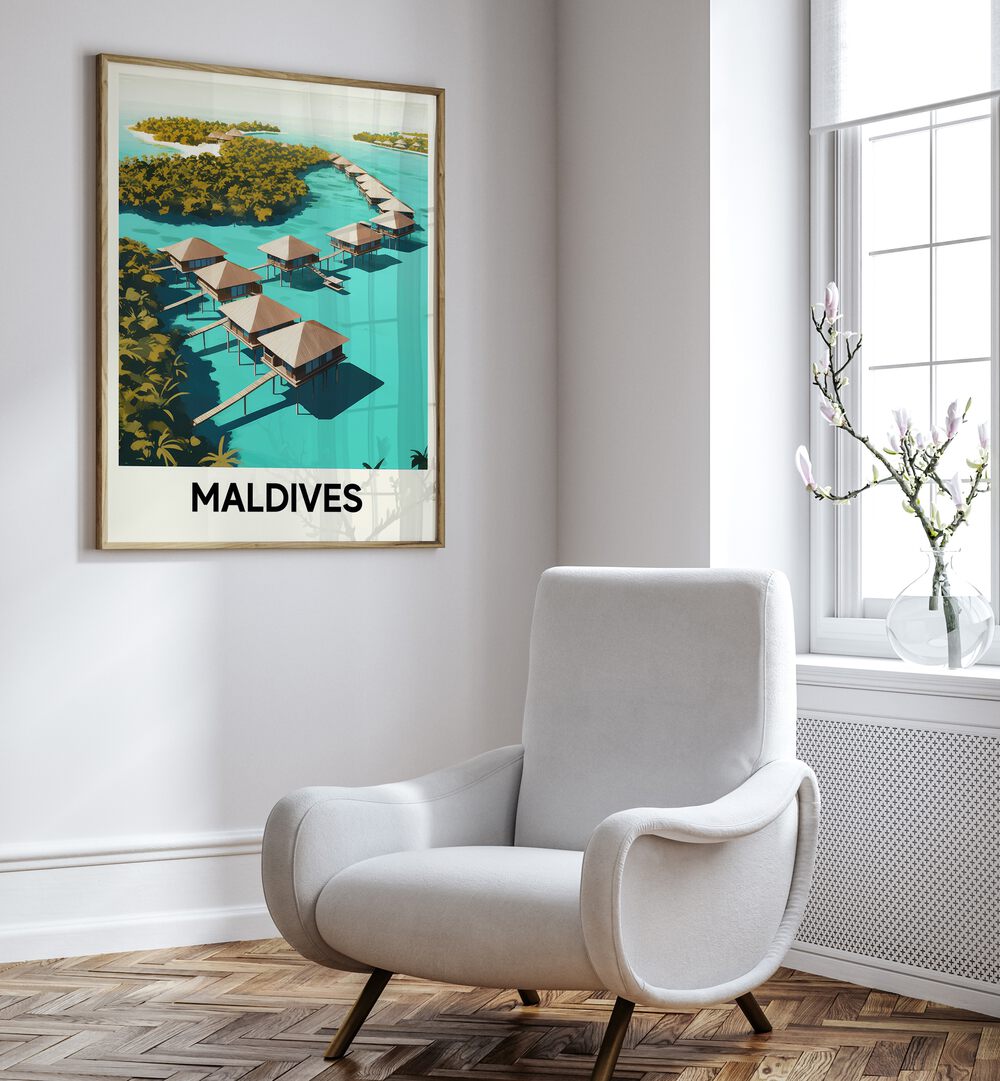 maldives travel posters Artwork I placed on a Wall